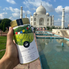 Darjeeling Sips Classic Black Tea caddy packaging