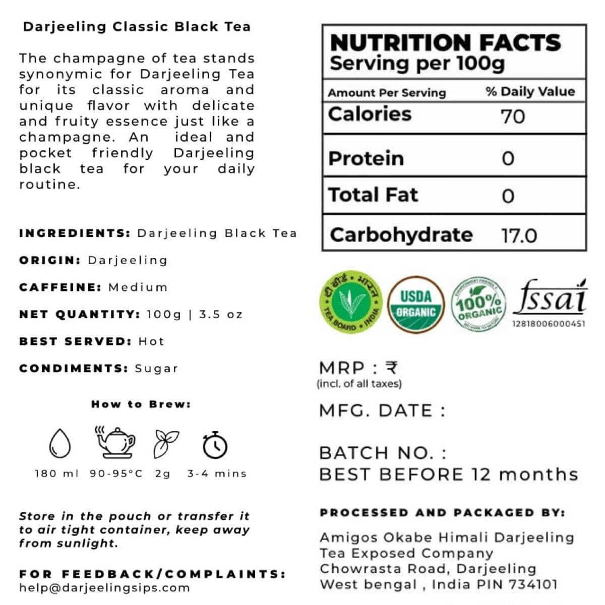 Classic black tea - darjeelingsips