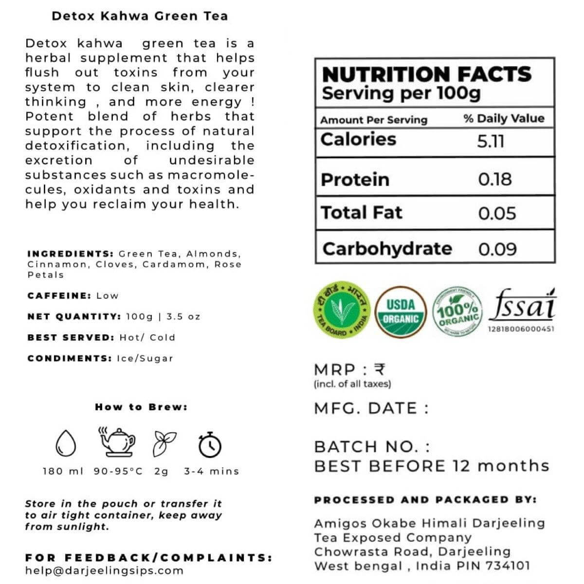 Detox Kahwa Green Tea - darjeelingsips