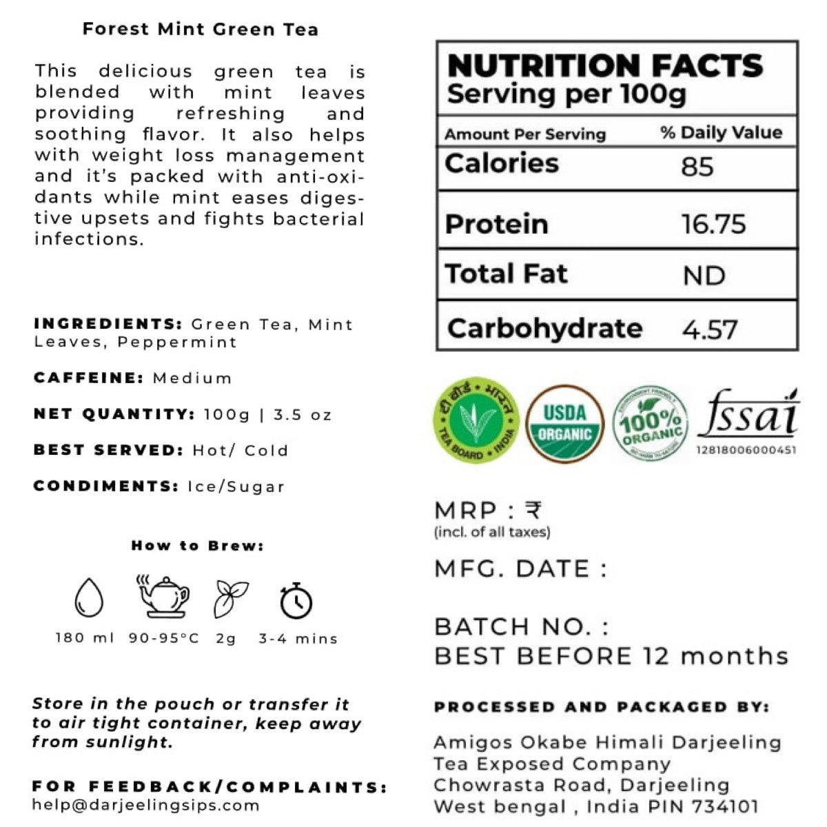Forest Mint Green Tea - darjeelingsips