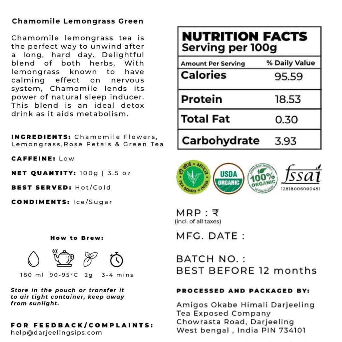 Chamomile lemongrass - darjeelingsips