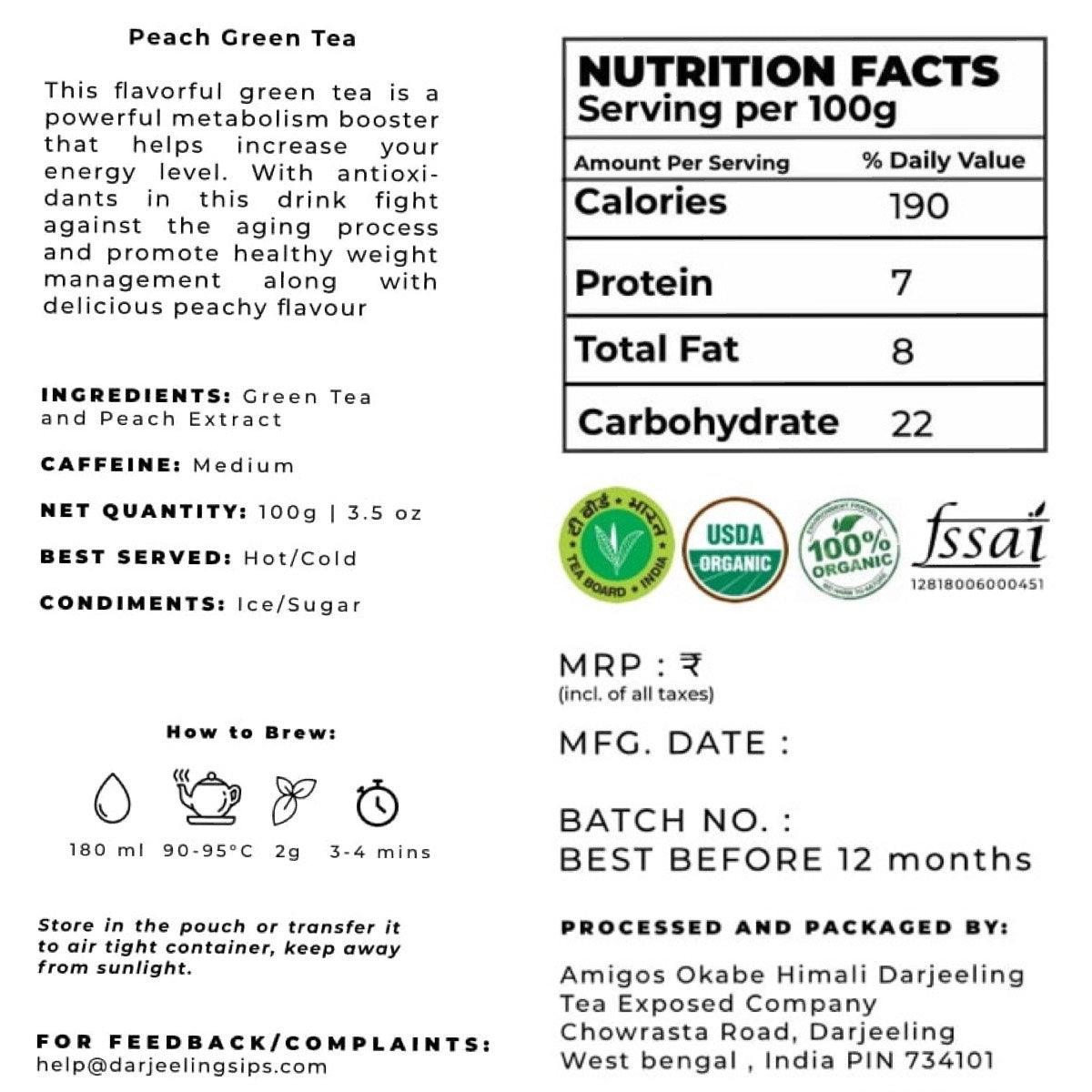 Peach Green Tea - darjeelingsips