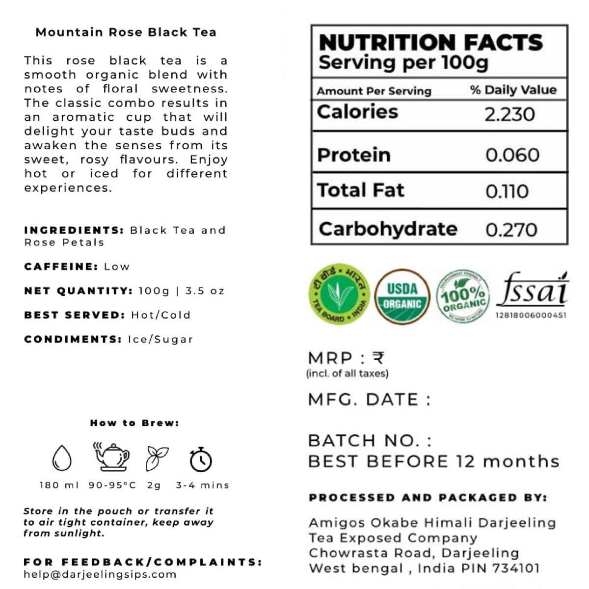 Mountain Rose Black Tea - darjeelingsips
