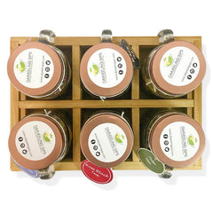 Assorted wooden tea tray set - darjeelingsips