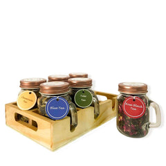 Assorted wooden tea tray set - darjeelingsips